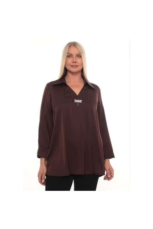 Aksesuar Detaylı  Büyük beden Bluz 